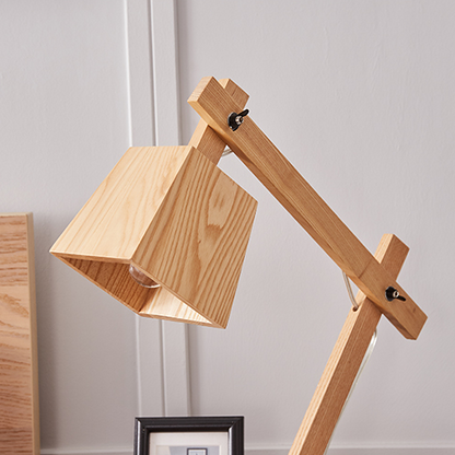 Lampe de table en bois massif Caiman