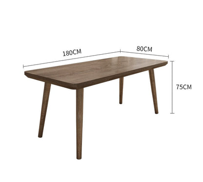 Table à manger minimaliste ADALINE nordique tout en bois massif 