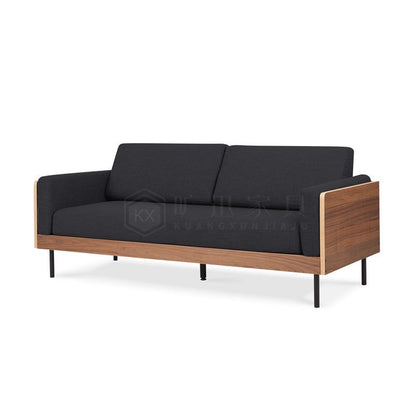 Canapé nordique moderne DANIELLA en bois dur américain, housse lavable en tissu 