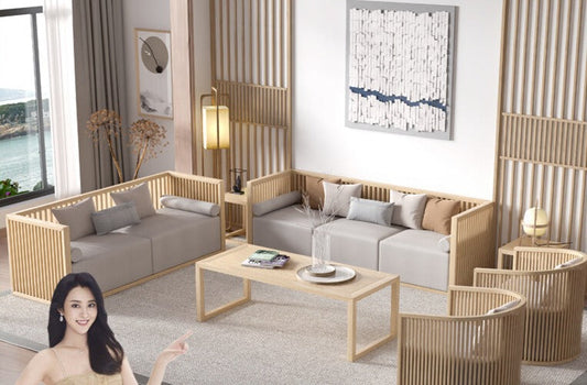 ANIYAH OHIO HILTON Canapé japonais en latex Frêne nordique