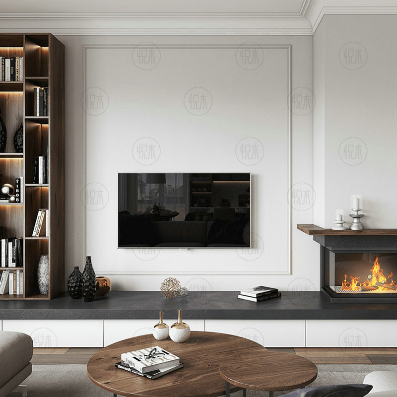 Table basse ronde nordique en bois massif KEHLANI RADISSON (4 couleurs, 2 tailles)