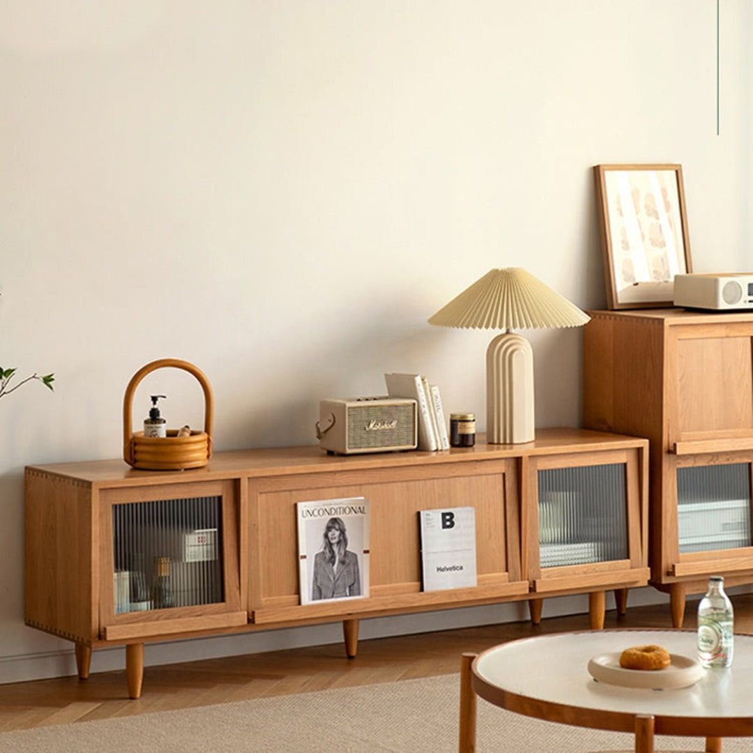 Meuble TV en bois massif Bradwell