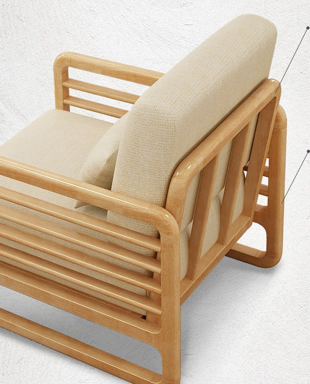 Canapé scandinave de luxe ARIA en bois massif de style nordique (couleur noyer/naturel, ensemble de 10 combinaisons)