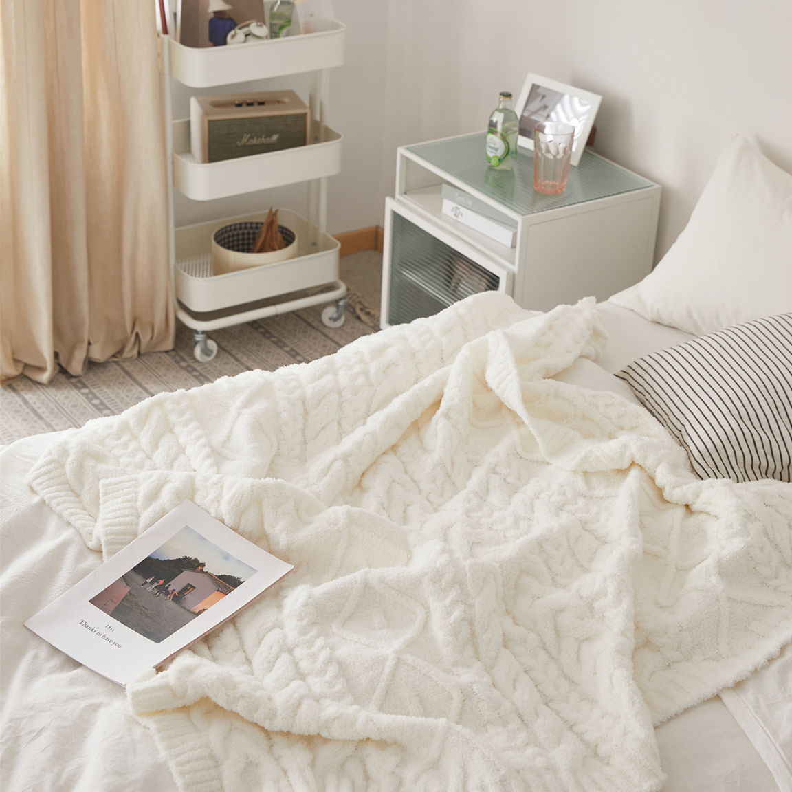 Couverture à motif chanvre Madison