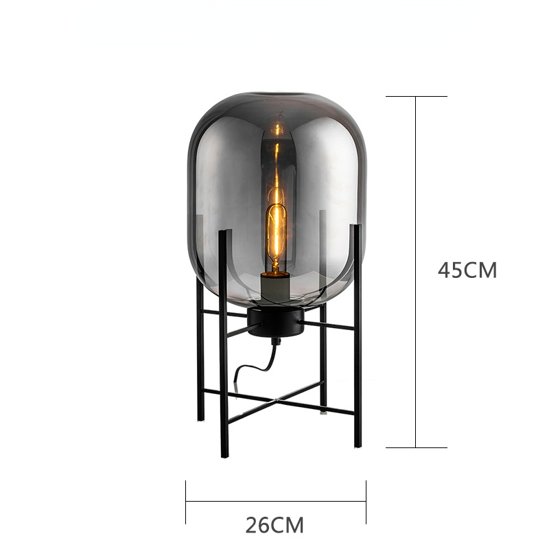 Lampe de sol/de table en verre Alden