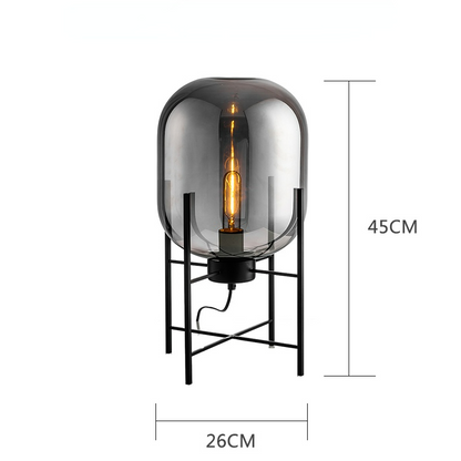 Lampe de sol/de table en verre Alden