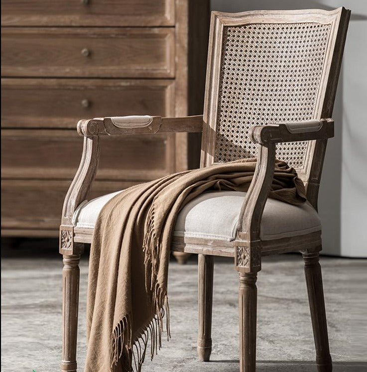 Chaise de salle à manger rétro française EMILIA Queen Ann