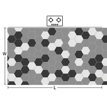 Tapis de cuisine hexagonal Element