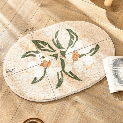 Tapis de bain à fleurs Avabel