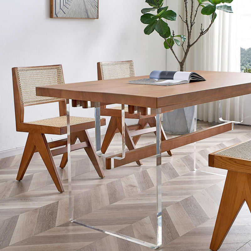 Table à manger Edwin avec base en acrylique