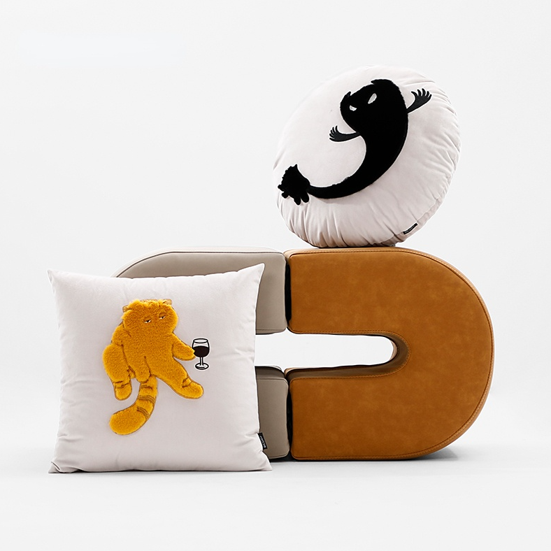 Coussin en peluche pour chat