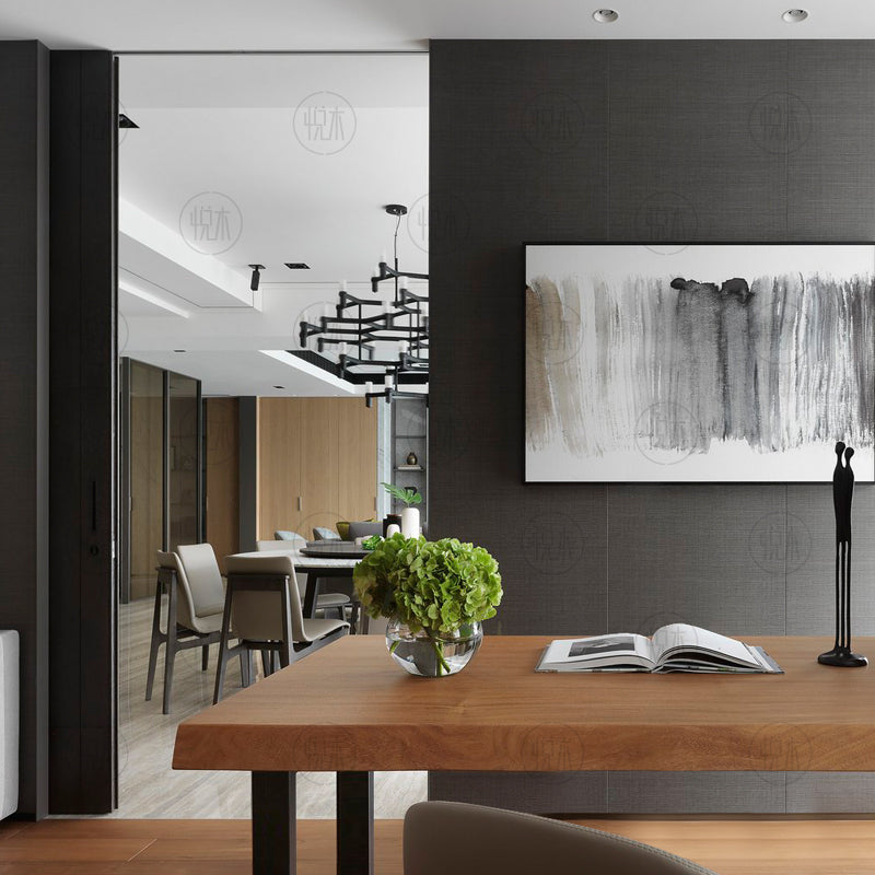 Bureau d'étude en bois massif JONAH, design scandinave et nordique, avec bords vivants