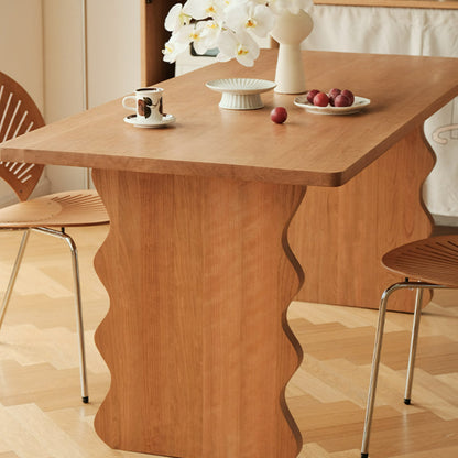 Table à manger à base ondulée Jalen