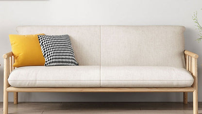 Canapé scandinave LAYLA en bois massif de style japonais (4 tailles, 7 couleurs au choix)