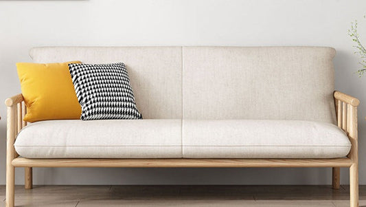 Canapé scandinave LAYLA en bois massif de style japonais (4 tailles, 7 couleurs au choix)