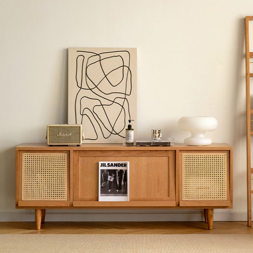 Meuble TV en bois massif Bradwell