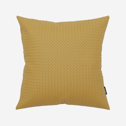 Housse de coussin et insert en cuir tressé