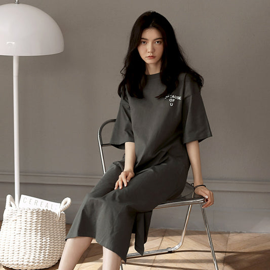 Chemise de nuit slim en coton Elsie 