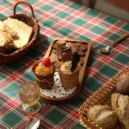 Nappe de Noël à carreaux vichy