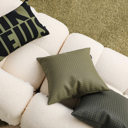 Housse de coussin et insert en cuir tressé