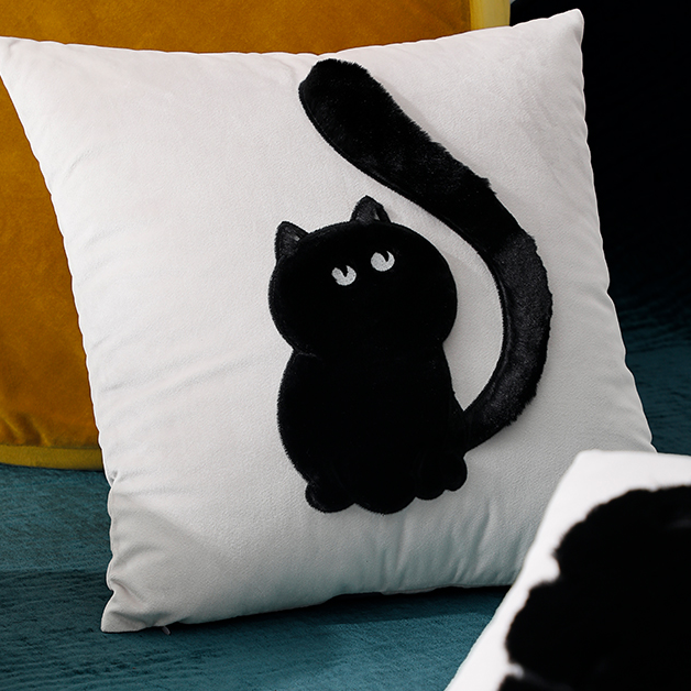 Coussin en peluche pour chat