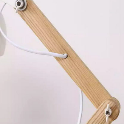 Lampe de bureau en bois massif Aalin