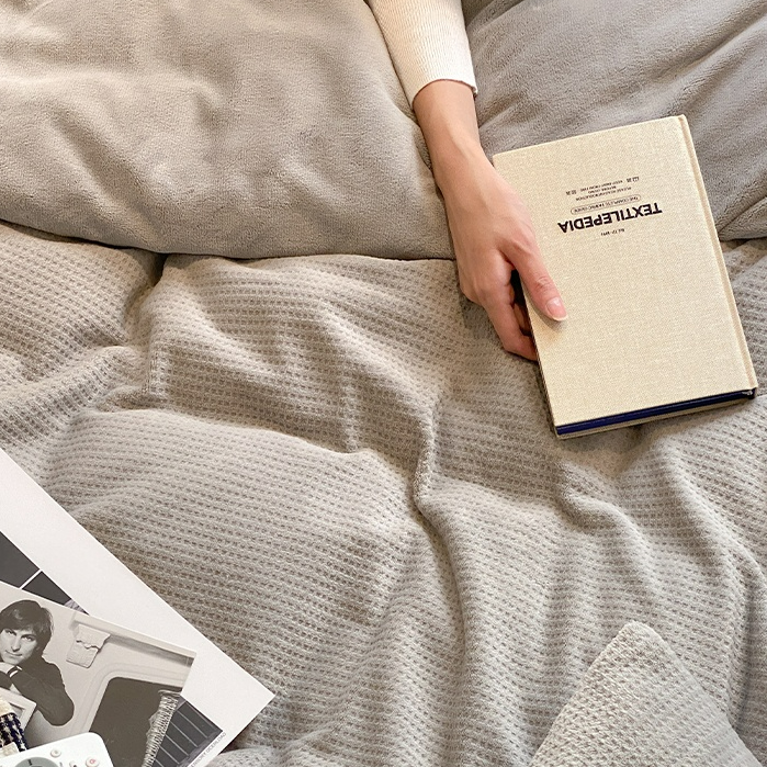 Ensemble de draps en velours corail Holly