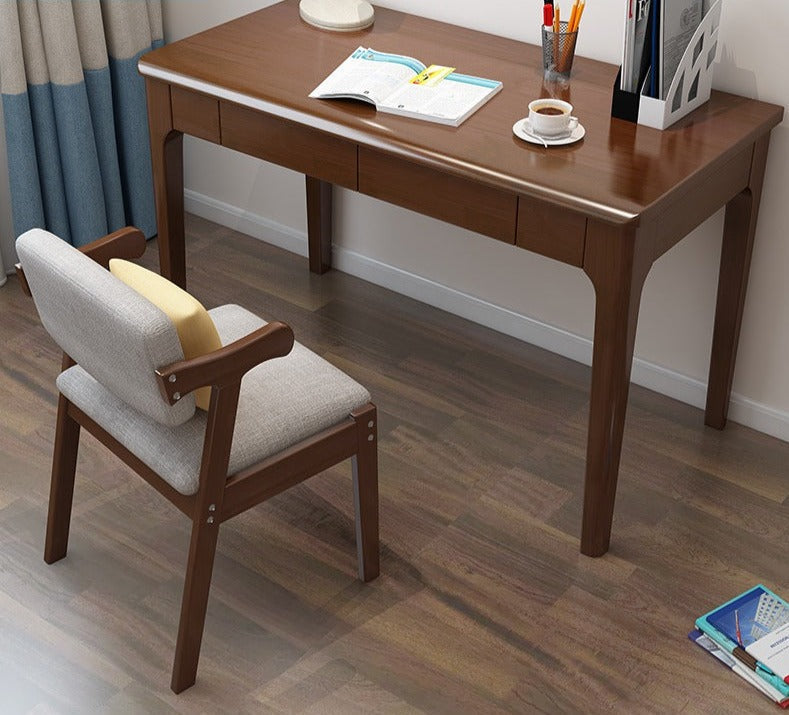 Bureau d'écriture LYDIA CARLTON Table d'ordinateur de bureau en bois massif 