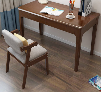 Bureau d'écriture LYDIA CARLTON Table d'ordinateur de bureau en bois massif 