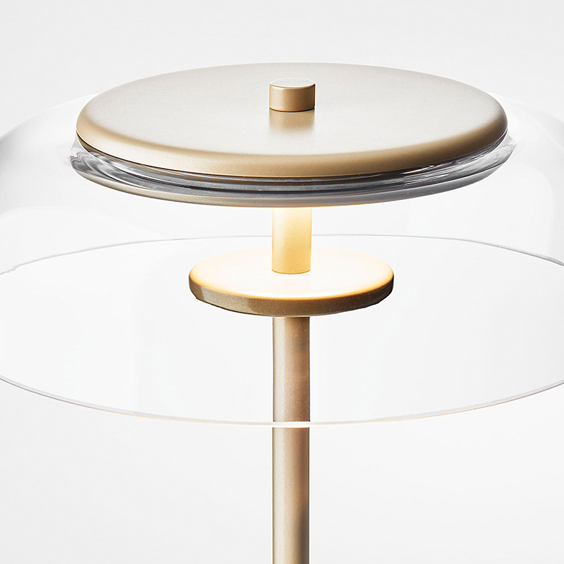 Lampe arquée en verre Keystone