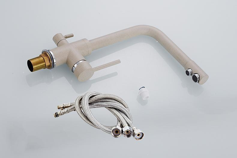 Robinet de cuisine minimaliste ARMAND noir mat/nude