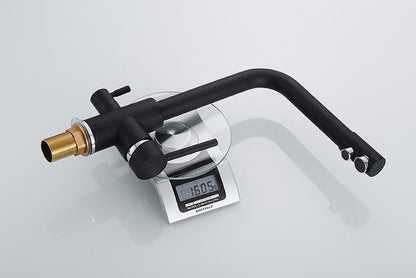 Robinet de cuisine minimaliste ARMAND noir mat/nude