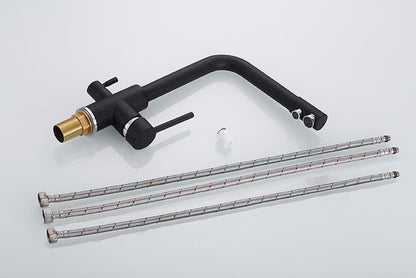 Robinet de cuisine minimaliste ARMAND noir mat/nude