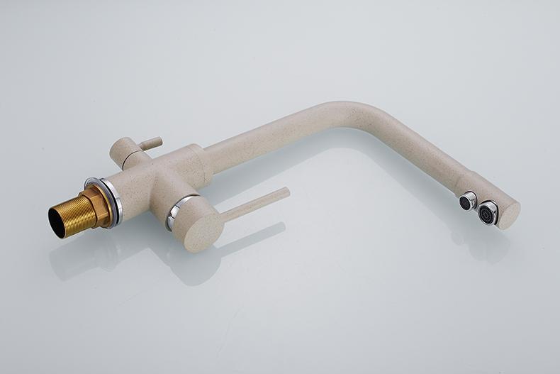 Robinet de cuisine minimaliste ARMAND noir mat/nude