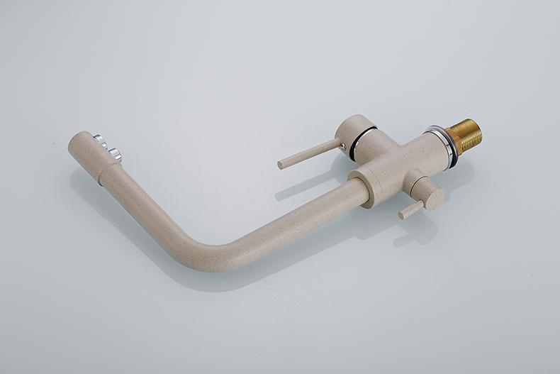 Robinet de cuisine minimaliste ARMAND noir mat/nude