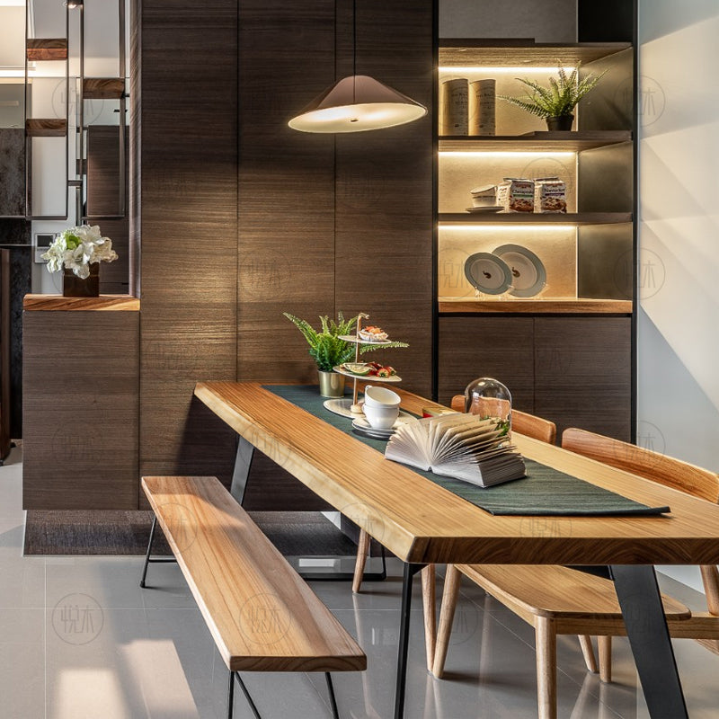 Chaise de salle à manger artistique en bois massif JUDE Nordic Scandinave