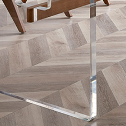 Table à manger Edwin avec base en acrylique