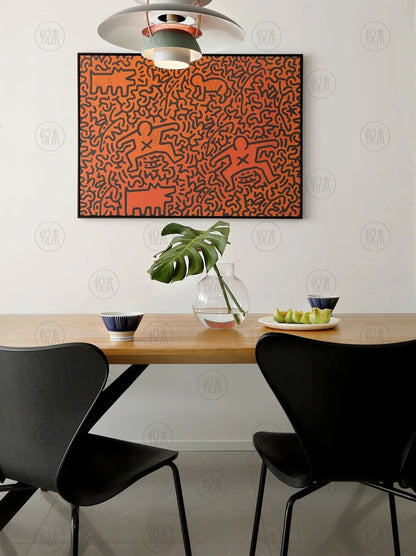 Table à manger scandinave nordique LINDSEY Radisson en bois massif, bord brut / bord droit