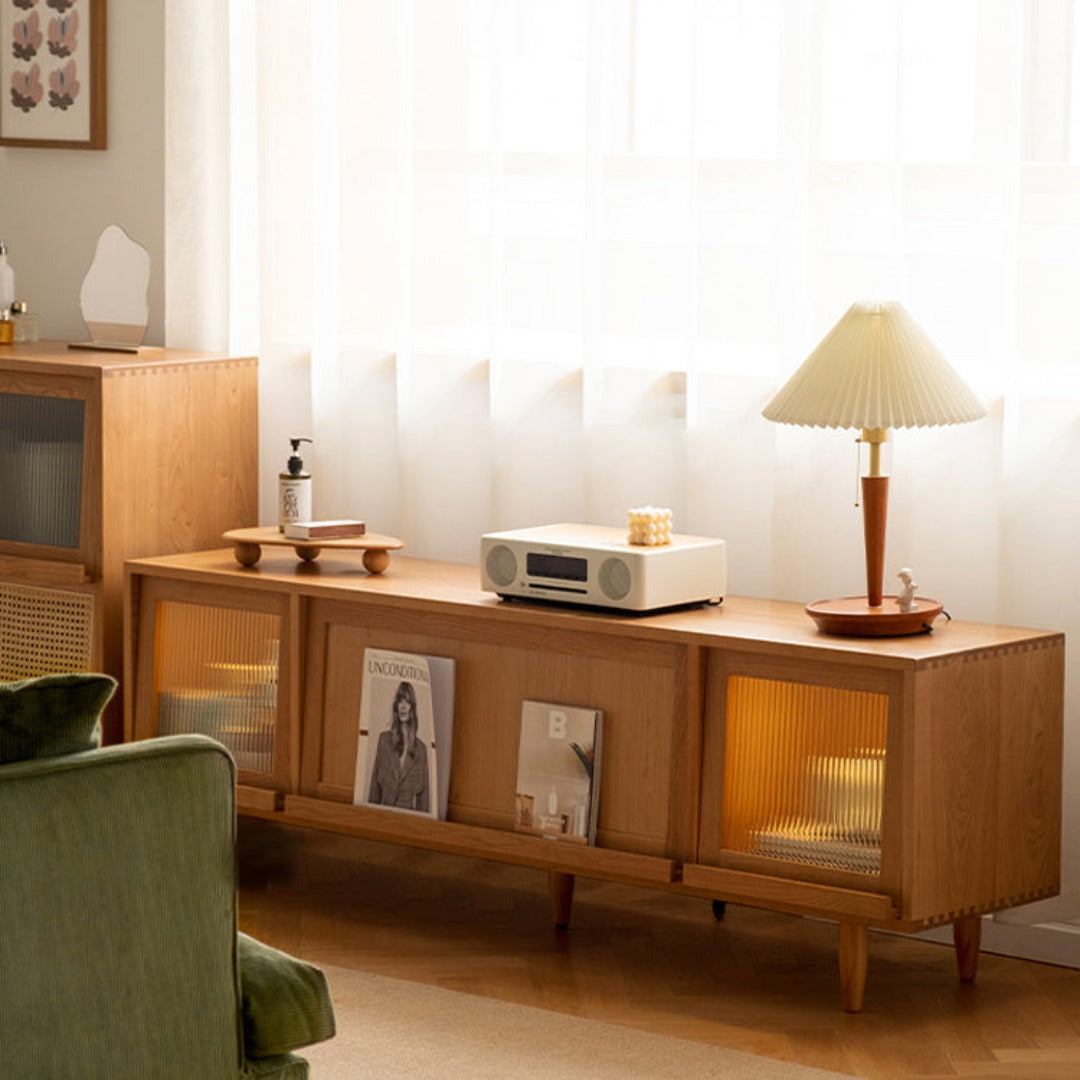 Meuble TV en bois massif Bradwell