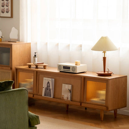 Meuble TV en bois massif Bradwell