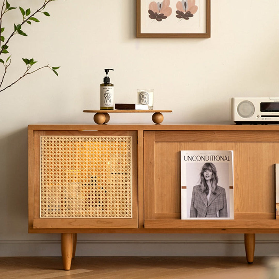 Meuble TV en bois massif Bradwell