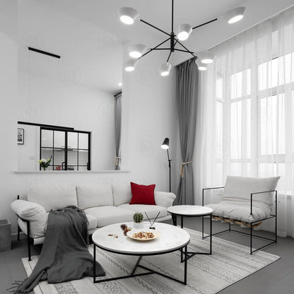 Table basse ronde gigogne moderne et nordique BENNETT