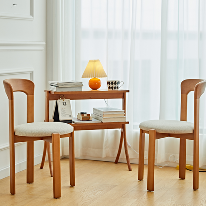 Chaise de salle à manger en bois massif Elkland (lot de 2)