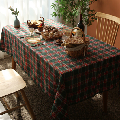 Nappe de Noël à carreaux vichy