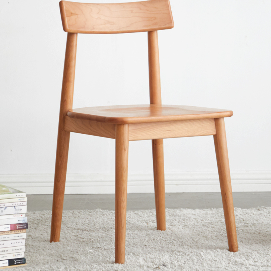Chaise de salle à manger en bois de cerisier Arvin (ensemble de 2)