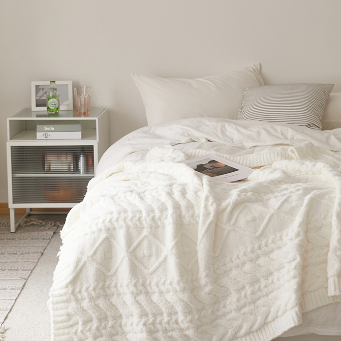 Couverture à motif chanvre Madison