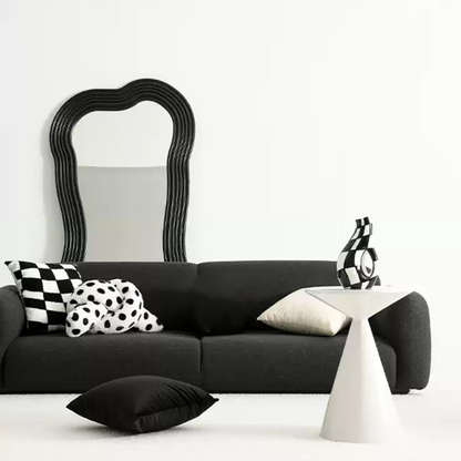 Coussin en forme de damier coloré