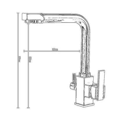 Robinet double plat mat minimaliste ENZO Nude