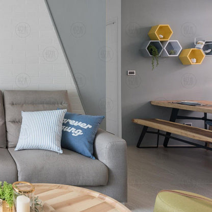 Ensemble de table à manger et chaises en bois massif AVERY, design acacia suar