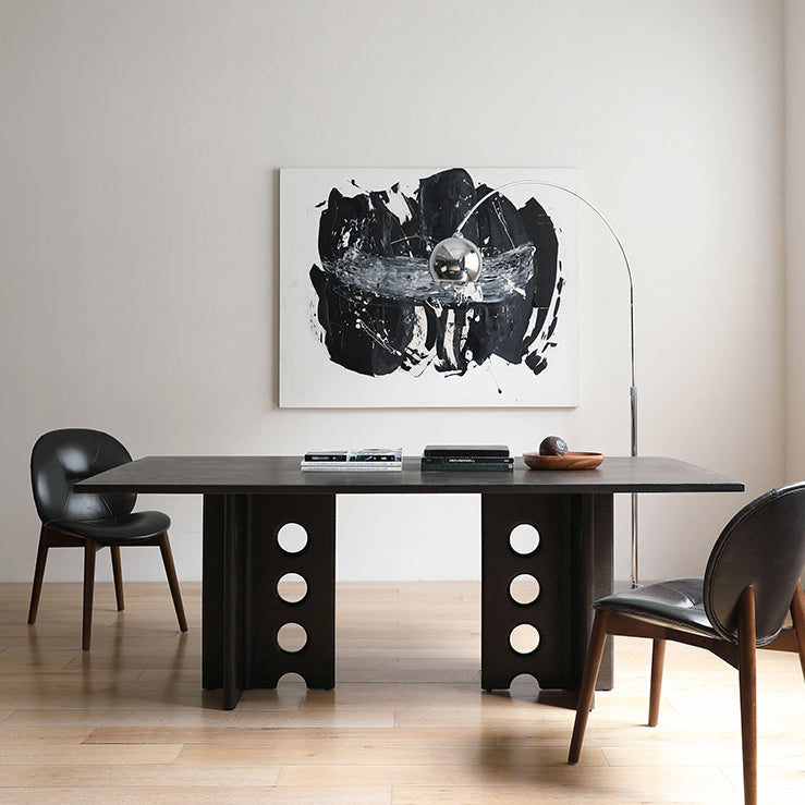 Table à manger en chêne massif Lebus